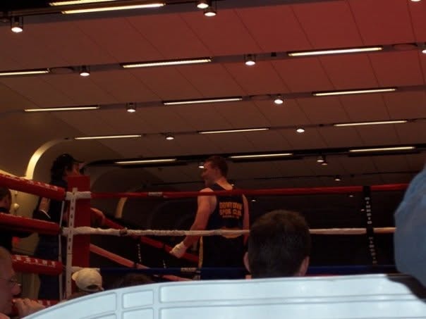 Sean O'Hara in the boxing ring corner